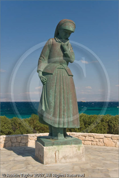 Agalma Miteras scuplture at the Christos Kapralos Museum, Aegina, Greece 24 September 2007