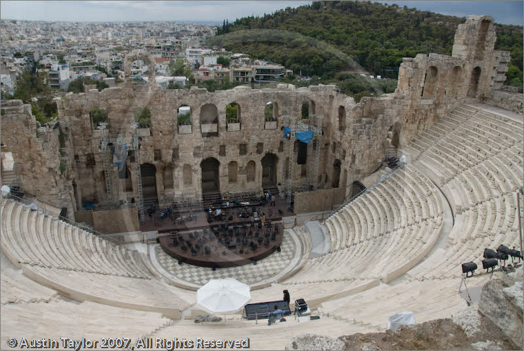 Herodes Atticus Theatre, Acropolis, Athens, Greece 21 September 2007