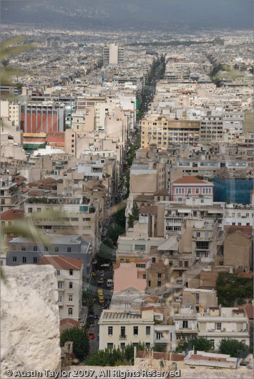 Aiolou Street from Acropolis, Athens, Greece 21 September 2007