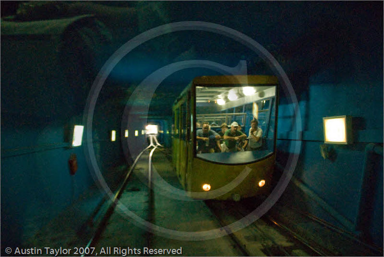 Funicular railway up Lykavittos Hill, Athens, Greece 22 September 2007