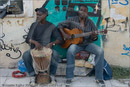 Buskers near Roman Agora, Athens, 20 September 2007