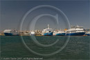 Various ships and  ferries at port of Piraeus, Athens, Greece 23 September 2007
