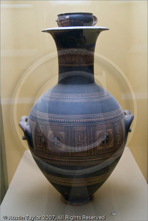 Exhibits at the museum at Stoa of Attalos, Agora, Athens, Greece 26 September 2007