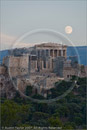 Moonrise over the Acropolis from the National Observatory, Athens, Greece 25 September 2007