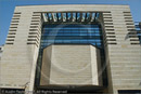 Building designed by architect Mario Botta with archaeological excavation under, Aiolou Street, off Square of Kotzia, Omonia, Athens, Greece, 26 September 2007