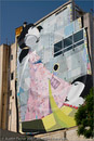 Faded Wall painting by Alexandros Vasmoulakis (www.zap51.com) on a building just off the square at Monastiraki, Athens, Greece, 26 September 2007